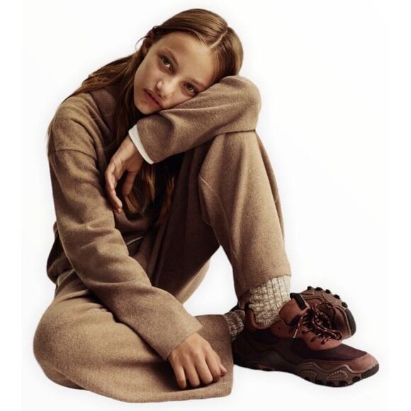 ZARA Kids Brown Multi Piece Technical Sneakers Sz 27/ Sz 10 - Picture 11 of 11